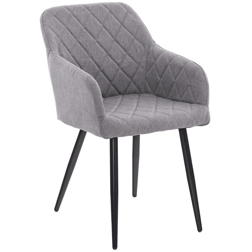 Silla de comedor Shila Tela Gris 44X47X84 cm