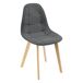 Set de 6 Sillas de Comedor Kopparberg Tapizado Madera de haya Set de 6 Sillas de Comedor Kopparberg Tapizado Madera de haya Gris Oscuro