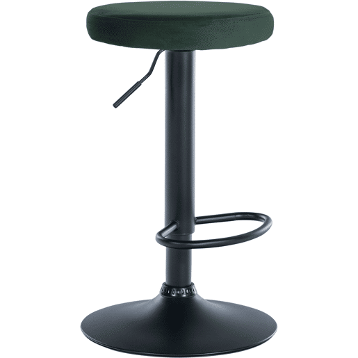 Taburete de bar Ponte tapizado en terciopelo Verde 38.5X38.5X60 cm