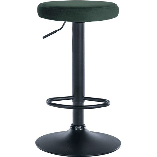 Taburete de bar Ponte tapizado en terciopelo Verde 38.5X38.5X60 cm