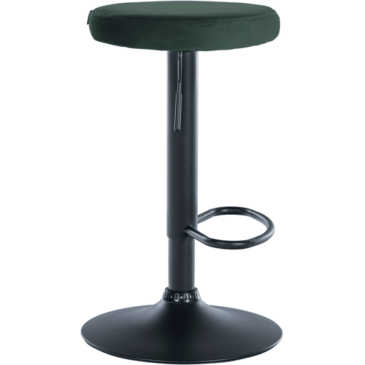 Taburete de bar Ponte tapizado en terciopelo Verde 38.5X38.5X60 cm