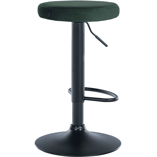 Taburete de bar Ponte tapizado en terciopelo Verde 38.5X38.5X60 cm
