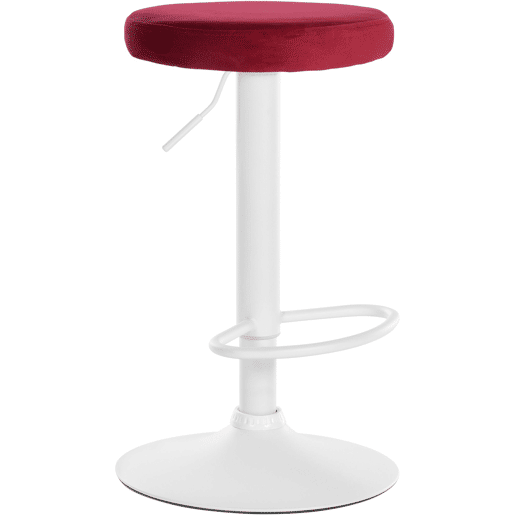 Taburete de bar Ponte tapizado en terciopelo Rojo 38.5X38.5X60 cm