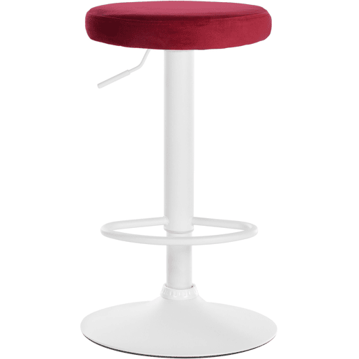 Taburete de bar Ponte tapizado en terciopelo Rojo 38.5X38.5X60 cm