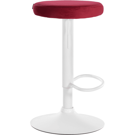 Taburete de bar Ponte tapizado en terciopelo Rojo 38.5X38.5X60 cm