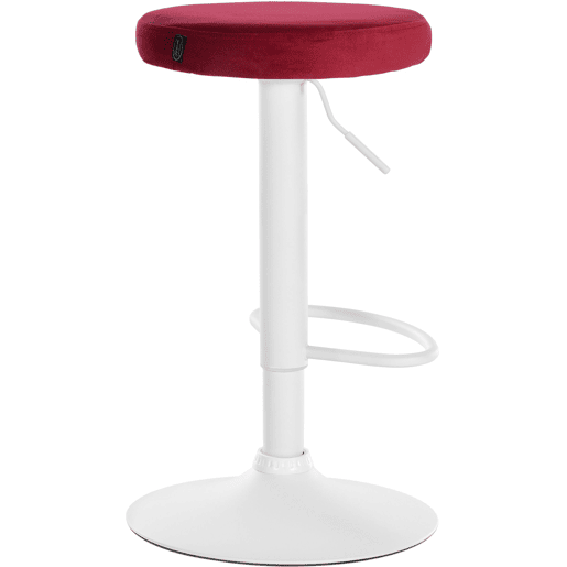 Taburete de bar Ponte tapizado en terciopelo Rojo 38.5X38.5X60 cm