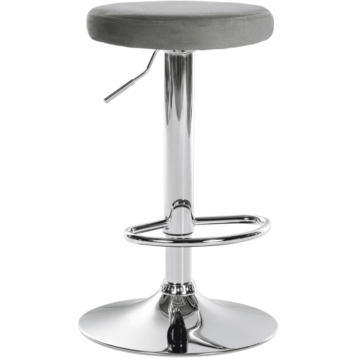 Taburete de bar Ponte tapizado en terciopelo Gris 38.5X38.5X60 cm