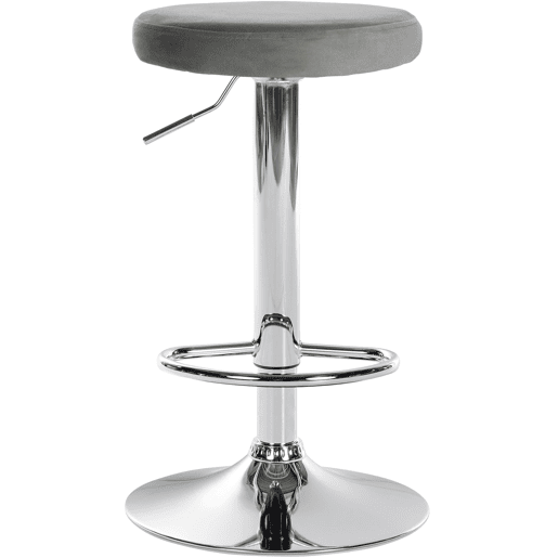 Taburete de bar Ponte tapizado en terciopelo Gris 38.5X38.5X60 cm