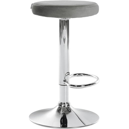 Taburete de bar Ponte tapizado en terciopelo Gris 38.5X38.5X60 cm