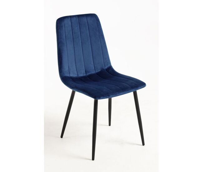 Silla liny terciopelo - azul