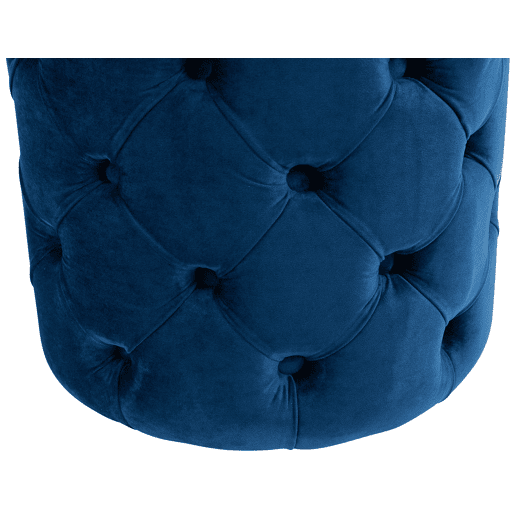 Taburete Reposapies Drancy En Terciopelo Azul 42X42X46 cm