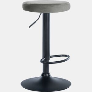 Taburete de bar Ponte tapizado en terciopelo Gris 38.5X38.5X60 cm