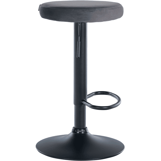 Taburete de bar Ponte tapizado en terciopelo Gris oscuro 38.5X38.5X60 cm