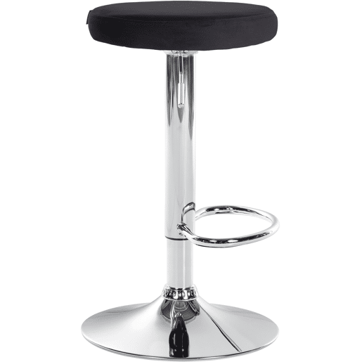 Taburete de bar Ponte tapizado en terciopelo Negro 38.5X38.5X60 cm