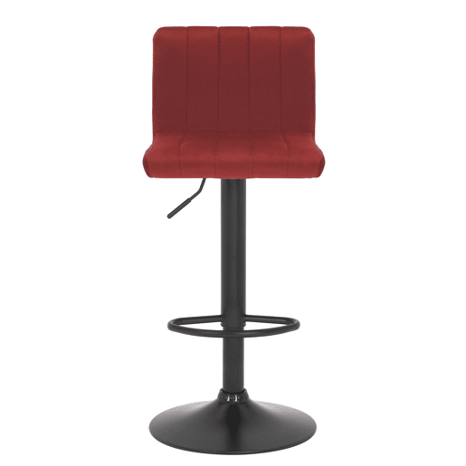 Taburete de bar Jamie en terciopelo Rojo 50X40X85 cm