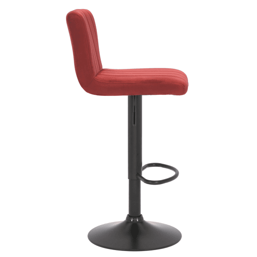 Taburete de bar Jamie en terciopelo Rojo 50X40X85 cm