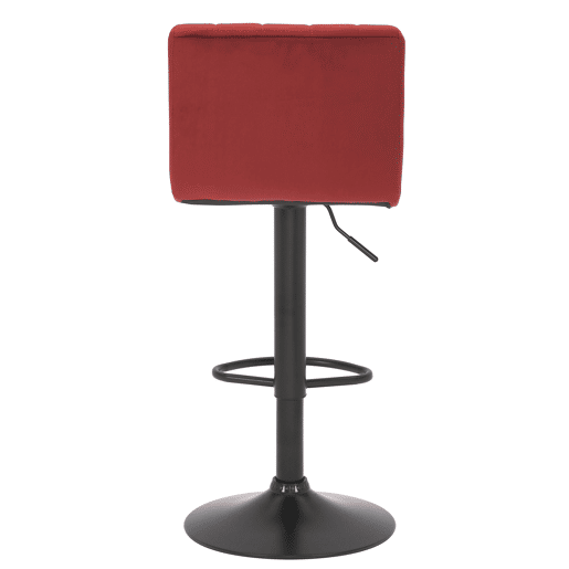Taburete de bar Jamie en terciopelo Rojo 50X40X85 cm