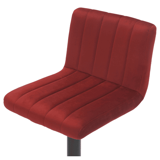 Taburete de bar Jamie en terciopelo Rojo 50X40X85 cm