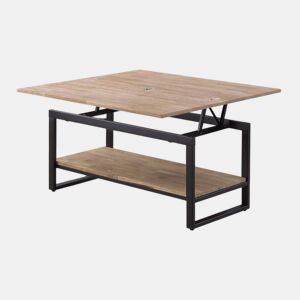 Mesa de centro extensível Rens Carvalho Mel - Preto 100 x 62 x 90 cm
