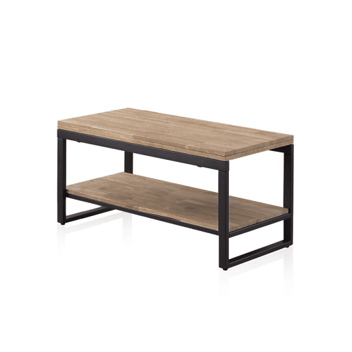 Mesa de centro extensível Rens Carvalho Mel - Preto 100 x 62 x 90 cm
