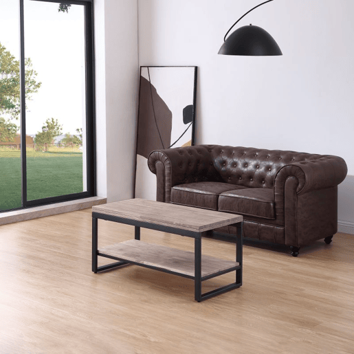 Mesa de centro extensível Rens Carvalho Mel - Preto 100 x 62 x 90 cm