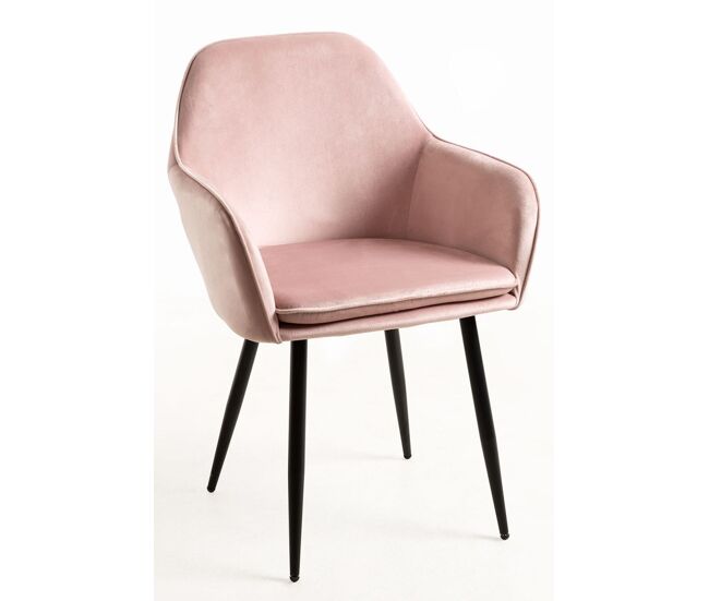 Silla chic black - rosa