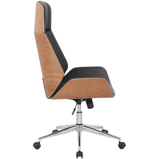 Silla de oficina Varel Simil cuero Naturalnegro 66X58X110 cm