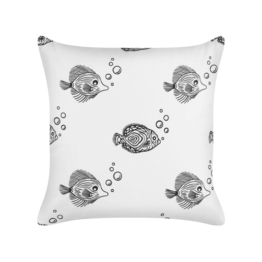 Conjunto de 2 almofadas decorativas TWEEDIA Algodão 45 x 45 cm Branco