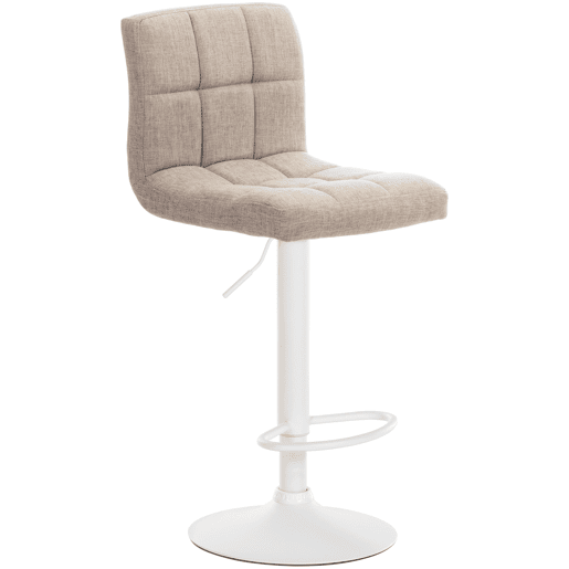Taburete de bar Calma en tela Crema 47X46X94 cm