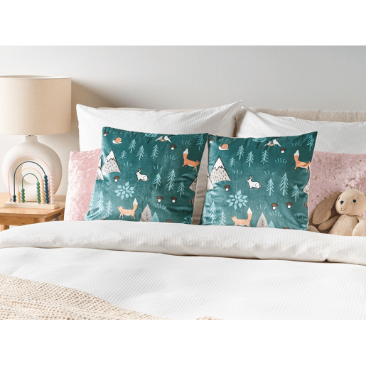 Conjunto de 2 almofadas decorativas FOOTHILL Veludo 45 x 45 cm Verde menta