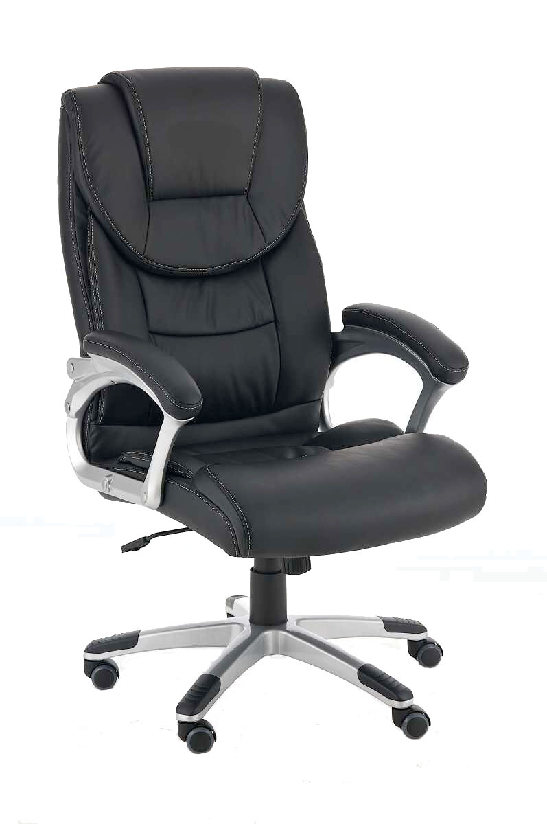 Silla de oficina texas simil cuero negro 52x72x115 cm