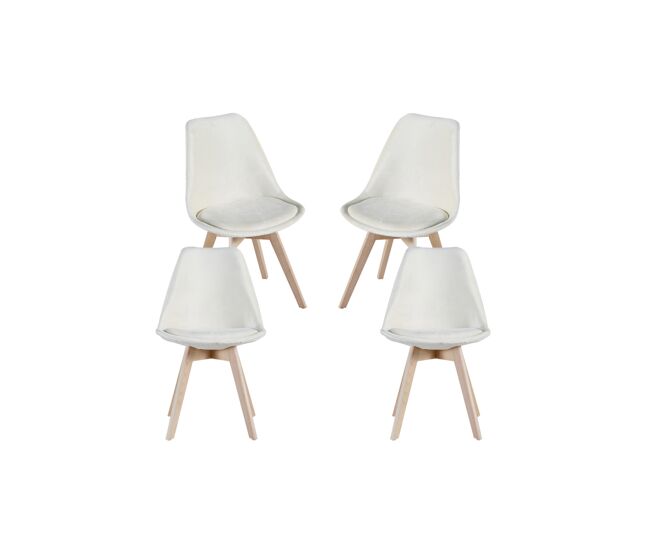 Pack 4 sillas synk terciopelo - beige