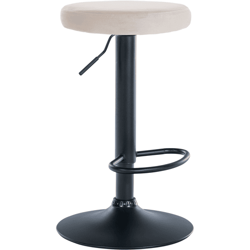 Taburete de bar Ponte tapizado en terciopelo Crema 38.5X38.5X60 cm