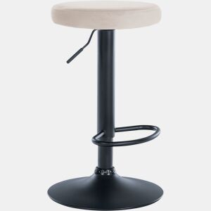 Taburete de bar Ponte tapizado en terciopelo Crema 38.5X38.5X60 cm