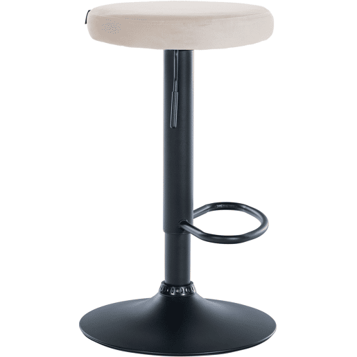 Taburete de bar Ponte tapizado en terciopelo Crema 38.5X38.5X60 cm