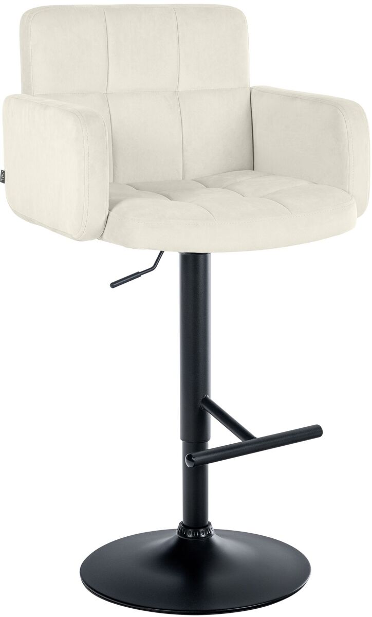 Taburete de bar los angeles terciopelo crema 56x60x93 cm