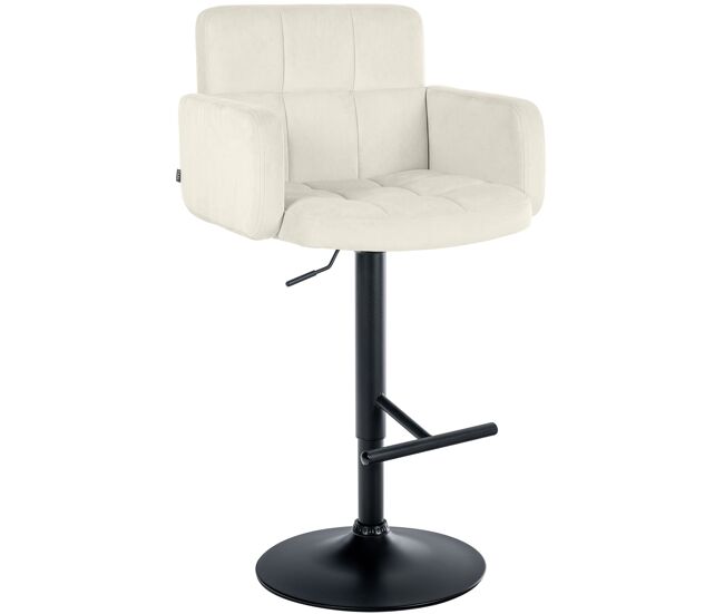 Taburete de bar los angeles terciopelo crema 56x60x93 cm