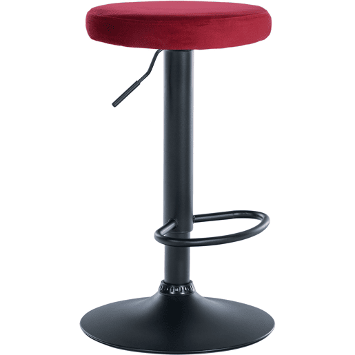Taburete de bar Ponte tapizado en terciopelo Rojo 38.5X38.5X60 cm