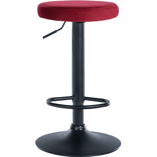 Taburete de bar Ponte tapizado en terciopelo Rojo 38.5X38.5X60 cm