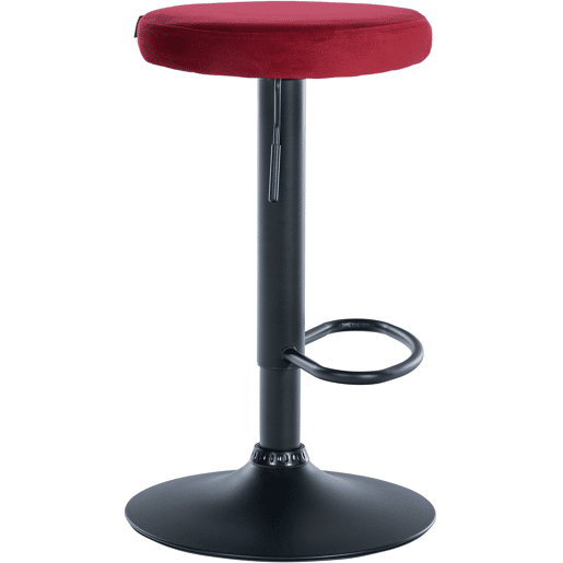 Taburete de bar Ponte tapizado en terciopelo Rojo 38.5X38.5X60 cm