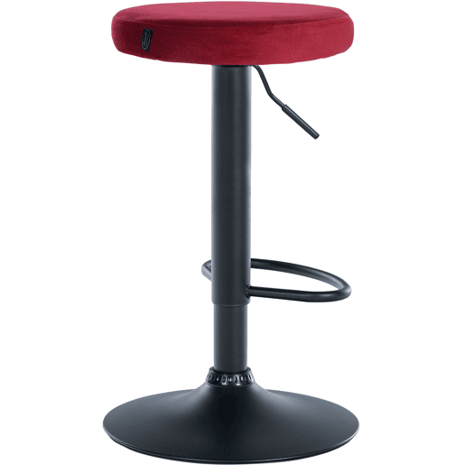 Taburete de bar Ponte tapizado en terciopelo Rojo 38.5X38.5X60 cm