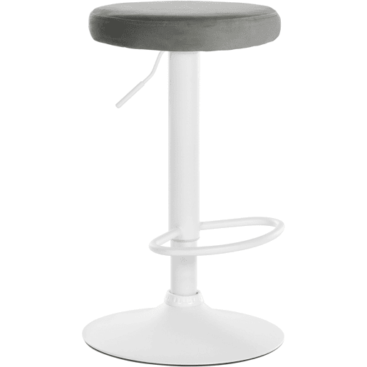 Taburete de bar Ponte tapizado en terciopelo Gris 38.5X38.5X60 cm