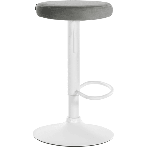 Taburete de bar Ponte tapizado en terciopelo Gris 38.5X38.5X60 cm