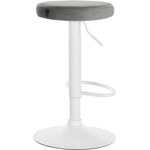 Taburete de bar Ponte tapizado en terciopelo Gris 38.5X38.5X60 cm