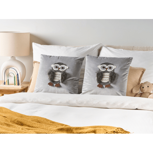 Conjunto de 2 almofadas decorativas OPHRYS Veludo 45 x 45 cm Cinzento