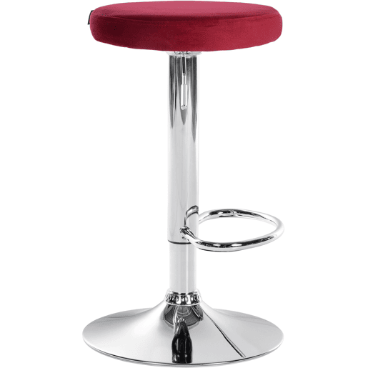 Taburete de bar Ponte tapizado en terciopelo Rojo 38.5X38.5X60 cm