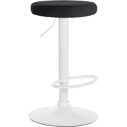 Taburete de bar Ponte tapizado en terciopelo Negro 38.5X38.5X60 cm