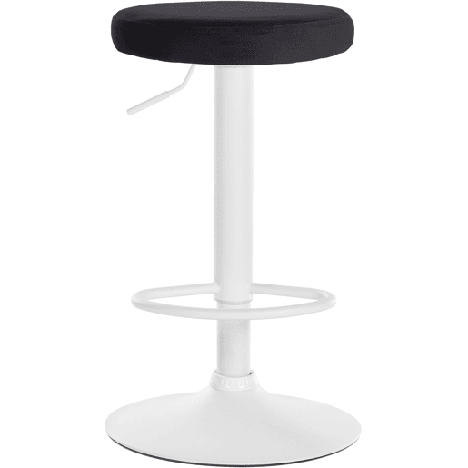 Taburete de bar Ponte tapizado en terciopelo Negro 38.5X38.5X60 cm