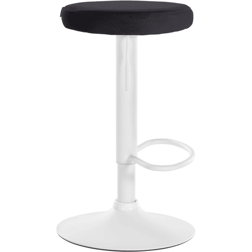 Taburete de bar Ponte tapizado en terciopelo Negro 38.5X38.5X60 cm