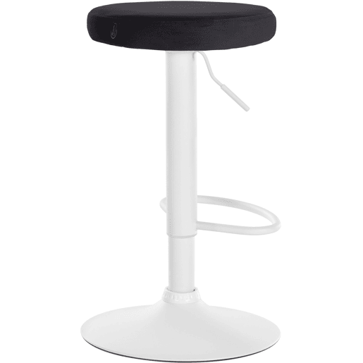 Taburete de bar Ponte tapizado en terciopelo Negro 38.5X38.5X60 cm